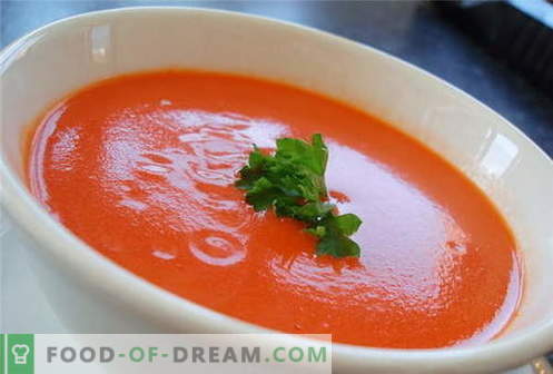 Pomidorų sriuba - geriausi receptai. Kaip tinkamai paruošti pomidorų sriubą.