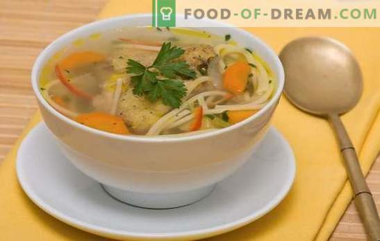 Vištienos makaronų sriuba - lengvas, skanus, gausus pietūs. Vištienos sriuba su makaronais receptai: su daržovėmis, grybais, sūriu