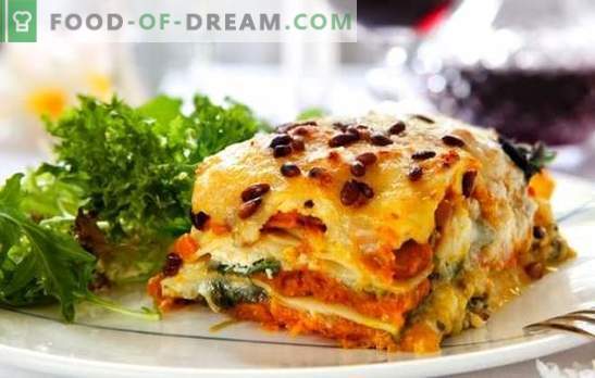 Lasagna su sūriu - dar vienas gabalas, Senora! Receptai įvairiems lazanams su sūriu ir kumpiu, grybais, pomidorais, vištiena