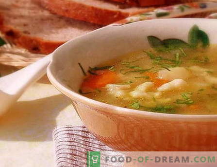 Koldūnų sriuba - geriausi receptai. Kaip tinkamai ir skaniai virti sriuba su koldūnais.