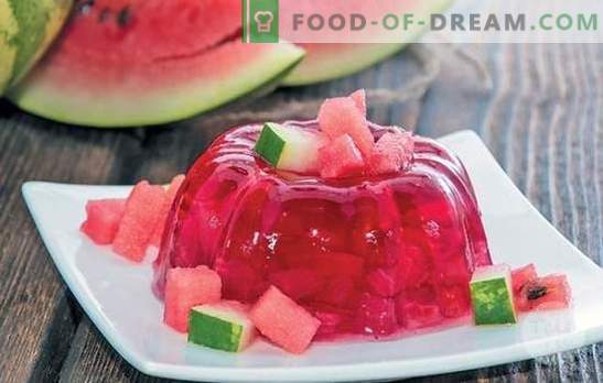 Gaivus arbūzų želė - lengvas desertas vaikams ir suaugusiems. Kaip padaryti arbūzą želė atostogoms ir pasirengti žiemai