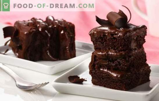 Naminis šokoladinis pyragas - viliojantis desertas! Paprasti receptai šokoladiniams pyragams su pyragais, surenkamieji, želė