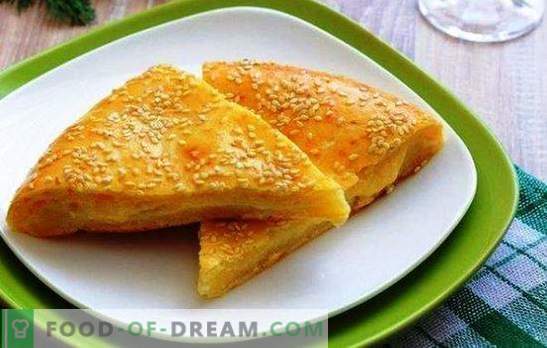 Sūrio tortilijos ant kefyro yra tarptautinis produktas. Sūrio pyragų variantai su kefyru: moliūgų, svogūnų