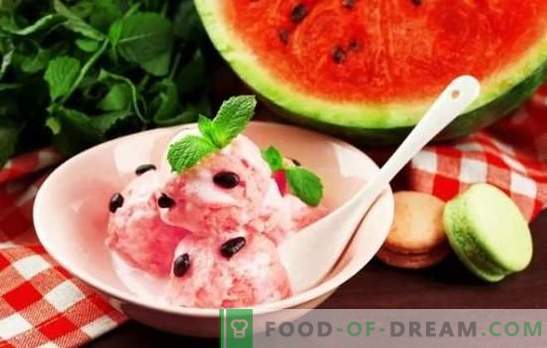 Arbūzų ledai - vasaros šaltas! Geriausi arbūzo ledų receptai su grietinėlėmis, pienu, jogurtu, melionu, bananais