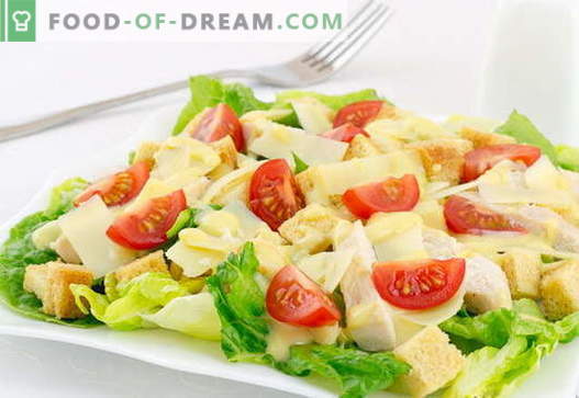 Vištienos cezario salotos - geriausi receptai. Kaip tinkamai ir skaniai paruošti salotą „Cezario vištiena“