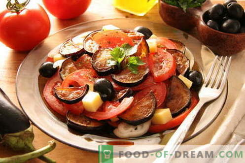 Baklažanai su pomidorais - geriausi receptai. Kaip tinkamai ir skaniai virti baklažanus su pomidorais.