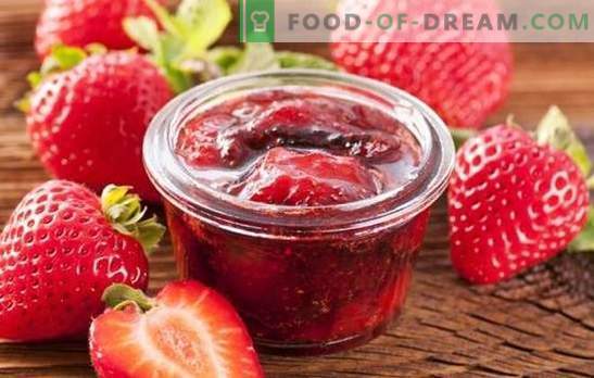 Confiture de fraises: brillante, savoureuse, préférée. Une variété de recettes pour la confiture de fraises - choisissez-en une!