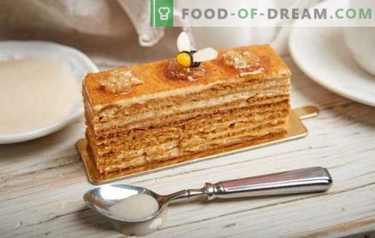 Medaus tortas: žingsnis po žingsnio receptas su mėgstamos pyragos nuotrauka. Maisto gaminimas namuose pagal žingsnis po žingsnio receptai su subtilaus klasikinio ar riešutinio medaus pyragas su nuotraukomis