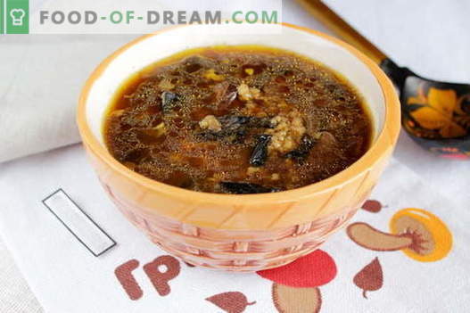 Džiovintos grybų sriuba - geriausi receptai. Kaip tinkamai ir skaniai virti džiovintų grybų sriuba.