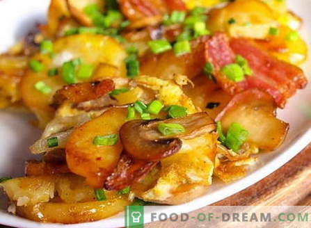 Bulvės su grybais - geriausi receptai. Kaip tinkamai ir skaniai virti bulves su grybais.